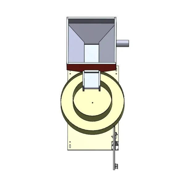 Modelo 3D del alimentador vibratorio de cucharas de plástico